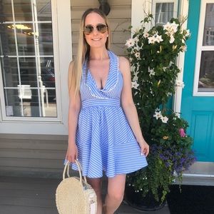 Blue & White Stripe Dress ( Worn 1 time)